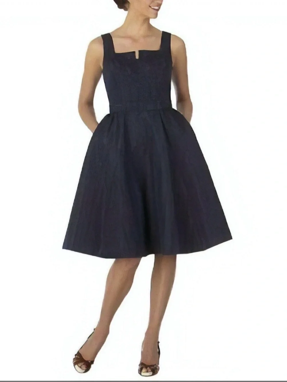 Isaac Mizrahi For Target Taffeta Black Fit & Flare Couture Party Dress Size 8 - Picture 1 of 12